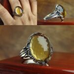 انگشتر سیترین طلایی اصل