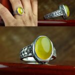 انگشتر عقیق زرد شرف الشمس اصل