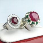 ست انگشتر یاقوت قرمز دست ساز