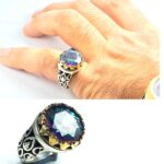 انگشتر توپاز هفت رنگ