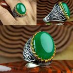 انگشتر عقیق سبز خراسانی