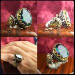 انگشتر توپاز هفت رنگ