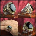 انگشتر عقیق یمن مشکی اصل