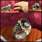 انگشتر عقیق یمنی مشکی اصل