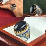 انگشتر عقيق يمني مشكي اصل