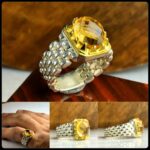 انگشتر سیترین طلایی اصل