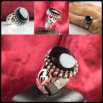 انگشتر عقیق یمنی مشکی اصل