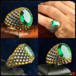 انگشتر توپاز سبز اصل