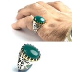 انگشتر عقیق سبز اصل