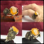 انگشتر یاقوت زرد اصل آفریقایی