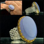 انگشتر عقیق یمنی کبود اصل