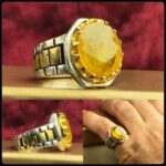 انگشتر یاقوت زرد اصل آفریقایی