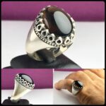 انگشتر کوارتز دودی اصل