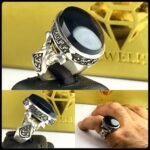 انگشتر عقیق یمنی مشکی اصل