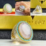 انگشتر عقیق یمنی کبود اصل