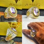 انگشتر آمیتیست دامله تراش آفریقایی اصل