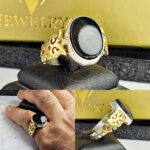 انگشتر عقیق یمن مشکی اصل