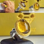 انگشتر سیترین طلایی اصل