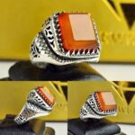 انگشتر عقیق یمنی چهارگوش اصل