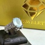 انگشتر زنانه آکومارین آبی اصل