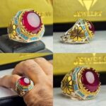 انگشتر یاقوت قرمز دامله تراش اصل