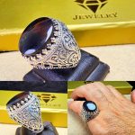 انگشتر عقیق یمنی مشکی اصل