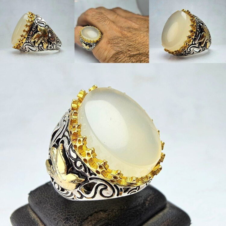 انگشتر عقیق یمنی نباتی اصل