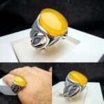 انگشتر عقیق زرد شرف شمس