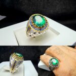 انگشتر توپاز سبز اصل