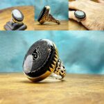 انگشتر عقیق مشکی اصل