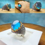 انگشتر آکوامارین آبی اصلی