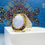 انگشتر عقیق یمنی کبود اصل