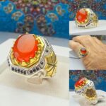 انگشتر عقیق یمنی سرخ اصل