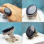 انگشتر عقیق مشکی