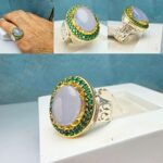 انگشتر عقیق یمنی کبود اصل