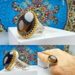 انگشتر کوارتز دودی اصل