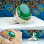 انگشتر عقیق سبز خراسانی