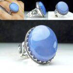 انگشتر عقیق یمن کبود اصل