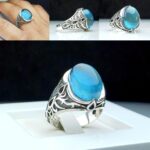 انگشتر آکومارین آبی اصل