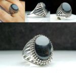 انگشتر عقیق یمن مشکی اصل