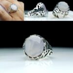 انگشتر عقیق یمن یاسی اصلی الماس تراش