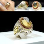 انگشتر زولتانایت سه رنگ اصلی (الکساندریت)