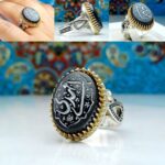 انگشتر عقیق مشکی