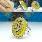 انگشتر عقیق زرد