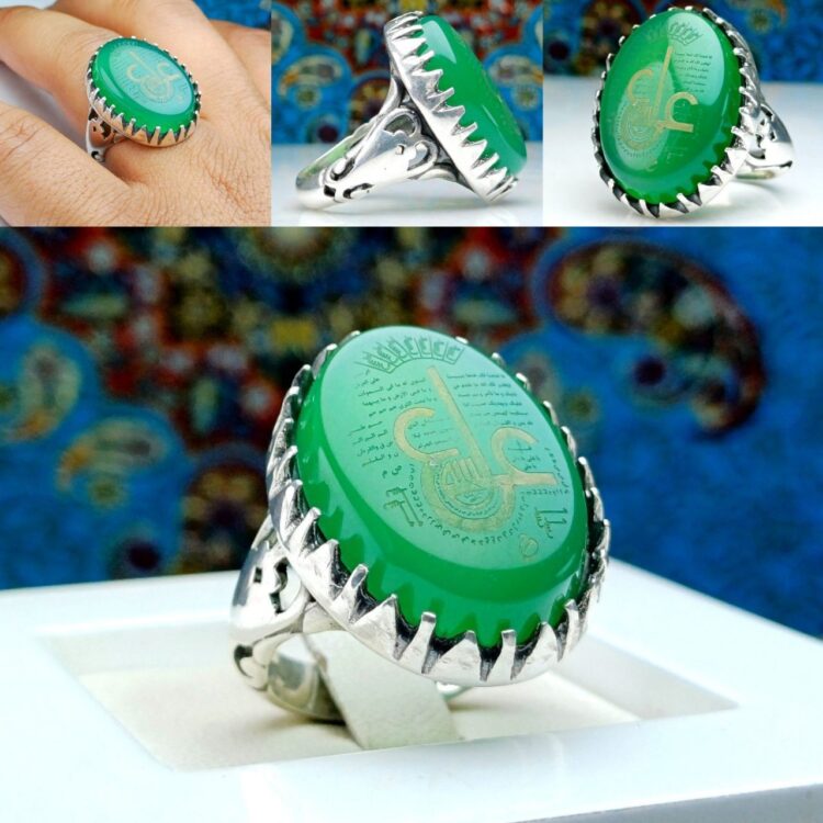 انگشتر عقیق سبز