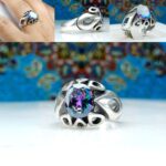 انگشتر توپاز هفت رنگ