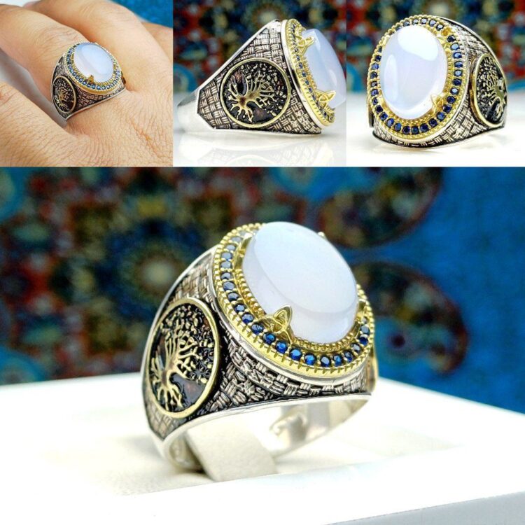 انگشتر عقیق یمن کبود اصلی