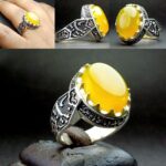 انگشتر عقیق زرد شرف الشمس اصلی