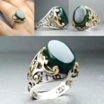 انگشتر یشم سبز اصلی