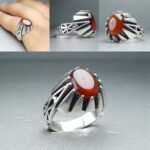 انگشتر گارنت اصلی دامله تراش